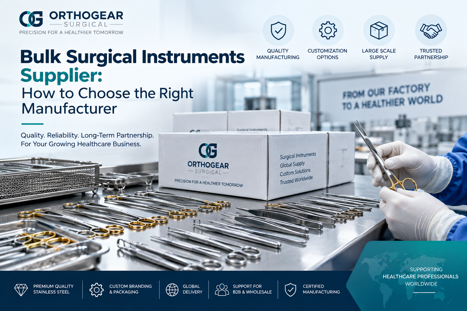 Bulk Surgical Instruments Supplier with premium surgical instruments and global B2B manufacturing