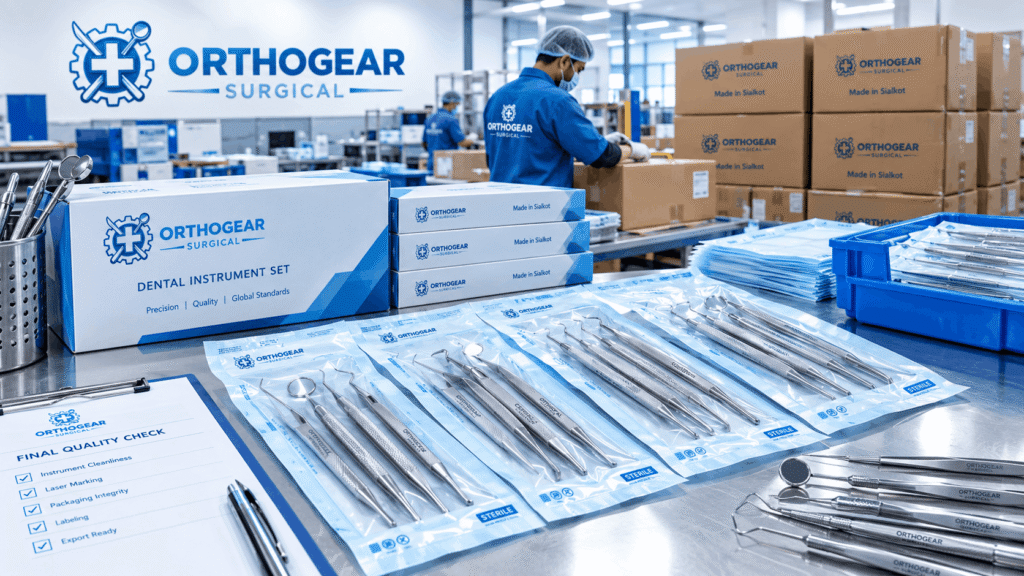 EM dental instruments packed for international export