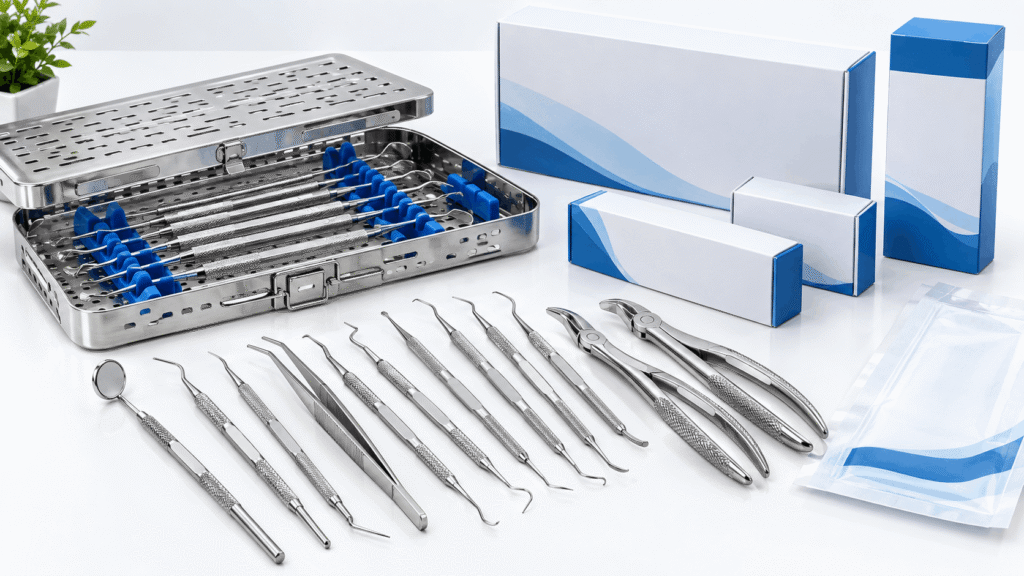 OEM and private label dental instruments with custom laser marking and packaging
