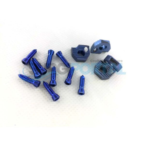 Cervical Cage Fusion Spine Titanium 5mm with Locking Screws