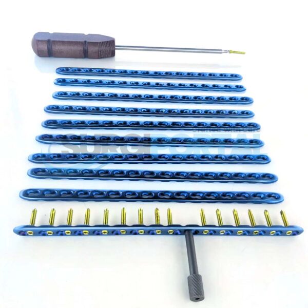 Veterinary Safety Locking Plates 3.5mm Small Straight Holes & Screws