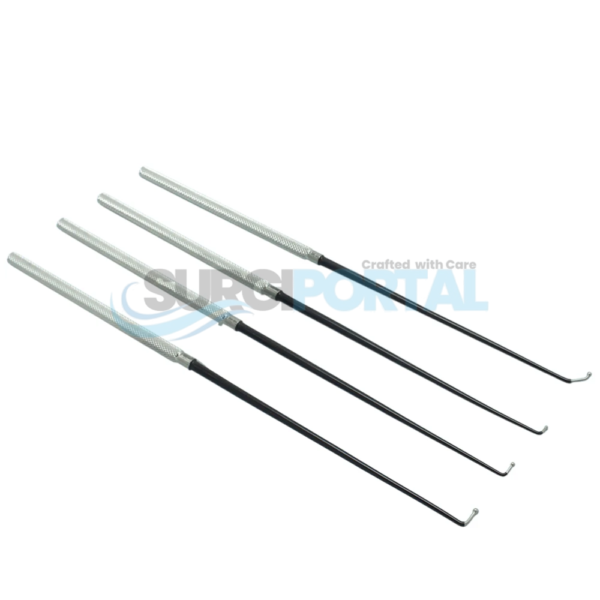 4 Piece Caspar Exploration Coagulation Nerve Vessel Ball Hooks Set Insulated Surgical