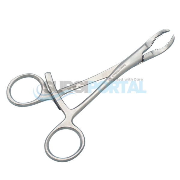 Bone Holding Reduction Forceps – Curved Teeth 5.5" Slim Pattern | B Med Orthopedic Instrument