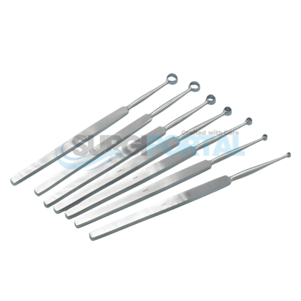 OR Grade 7 Piece Fox Dermal Curettes 1mm to 7mm Dermal & ENT Instruments