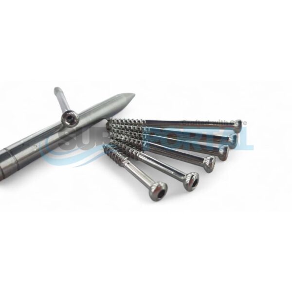 4mm Cannulated Cancellous Screws 32mm Thread Stainless Steel