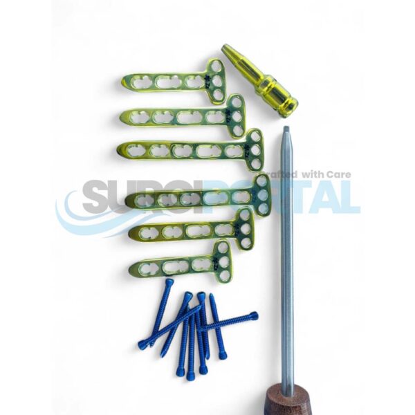 Dorsal Locking Distal Radius Variable Angle T Plate with Screws
