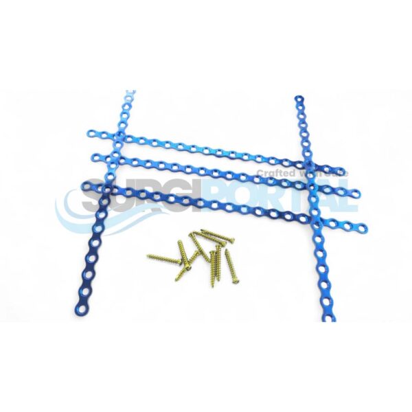 2mm Straight Maxillofacial Plates with Screws Set Titanium
