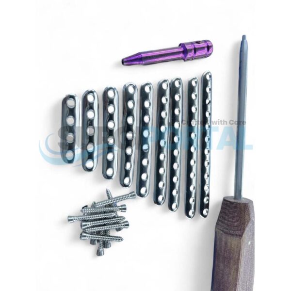 2.7mm Locking Quarter Tubular Plates with Screws Set Stainless Steel