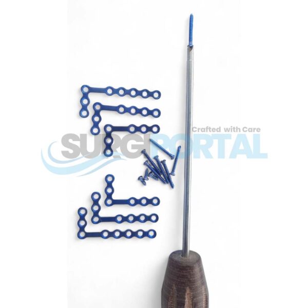 Mini L Maxillofacial Plates Set Titanium