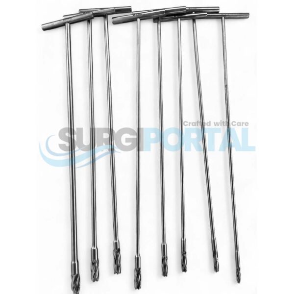 Cannulated Hand Reamer Surgical Instruments Set Orthopedic Use