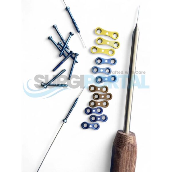 Eight Plate Growth Modulation Set with 4mm Cannulated Screws Titanium