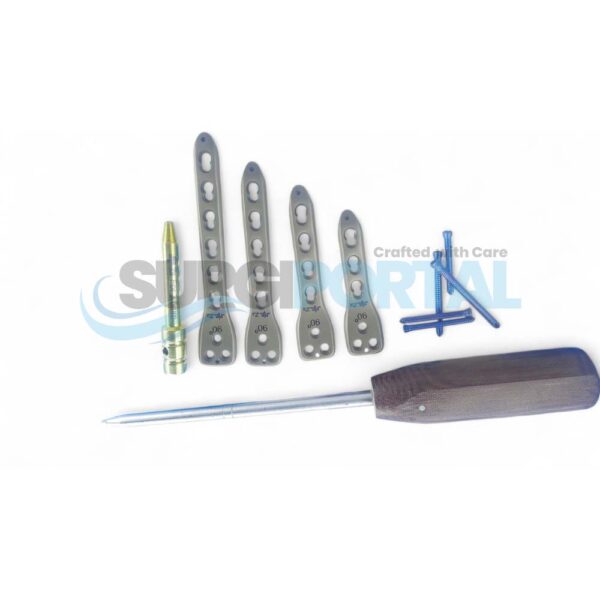 Pediatric LCP Plates 90° 3 6 Holes & 3.5mm Screws 36 Pcs Titanium G5