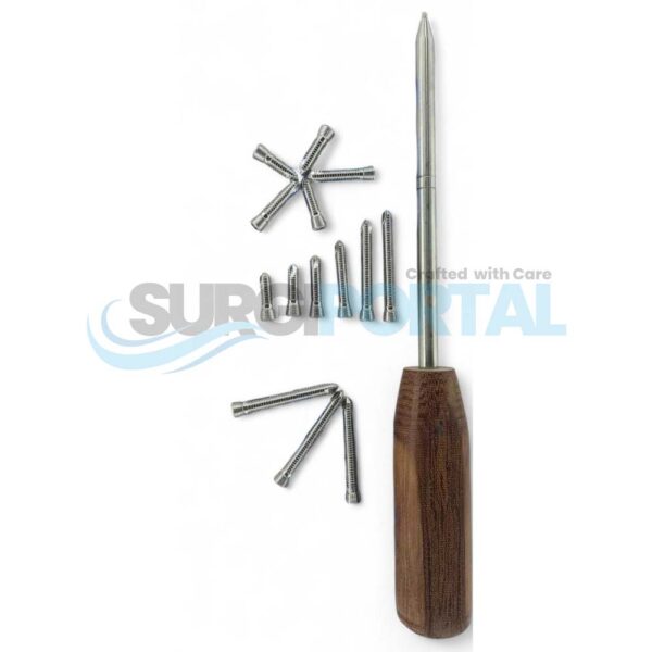 Safety Locking Screws 3.5mm Self Tapping 140 Pcs Stainless Steel 316L