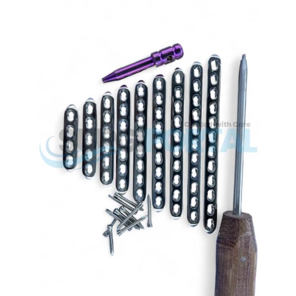 Locking Straight Plates 2.7mm 4 to 12 Holes & LCP Screws SS 316L
