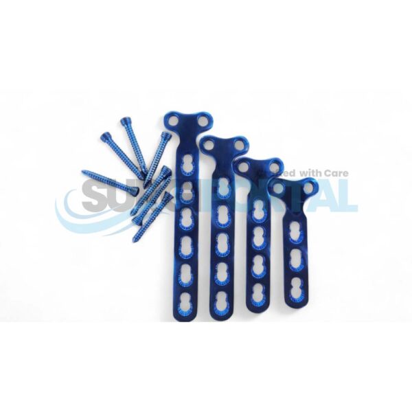 T Locking Plates 3 6 Holes for 2.7 2.4mm LCP Screws Titanium Set