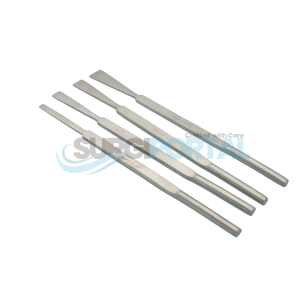 4 Piece Cottle Chisel & Osteotome Set 4, 7, 9, 12mm, ENT & Orthopedic Surgical Instruments