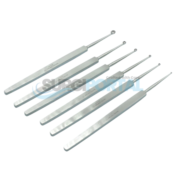 OR Grade Meyhoefer Chalazion Curette Set 1mm, 1.8mm, 2mm, 2.5mm, 3mm, 5mm, Ophthalmic & ENT Instrument