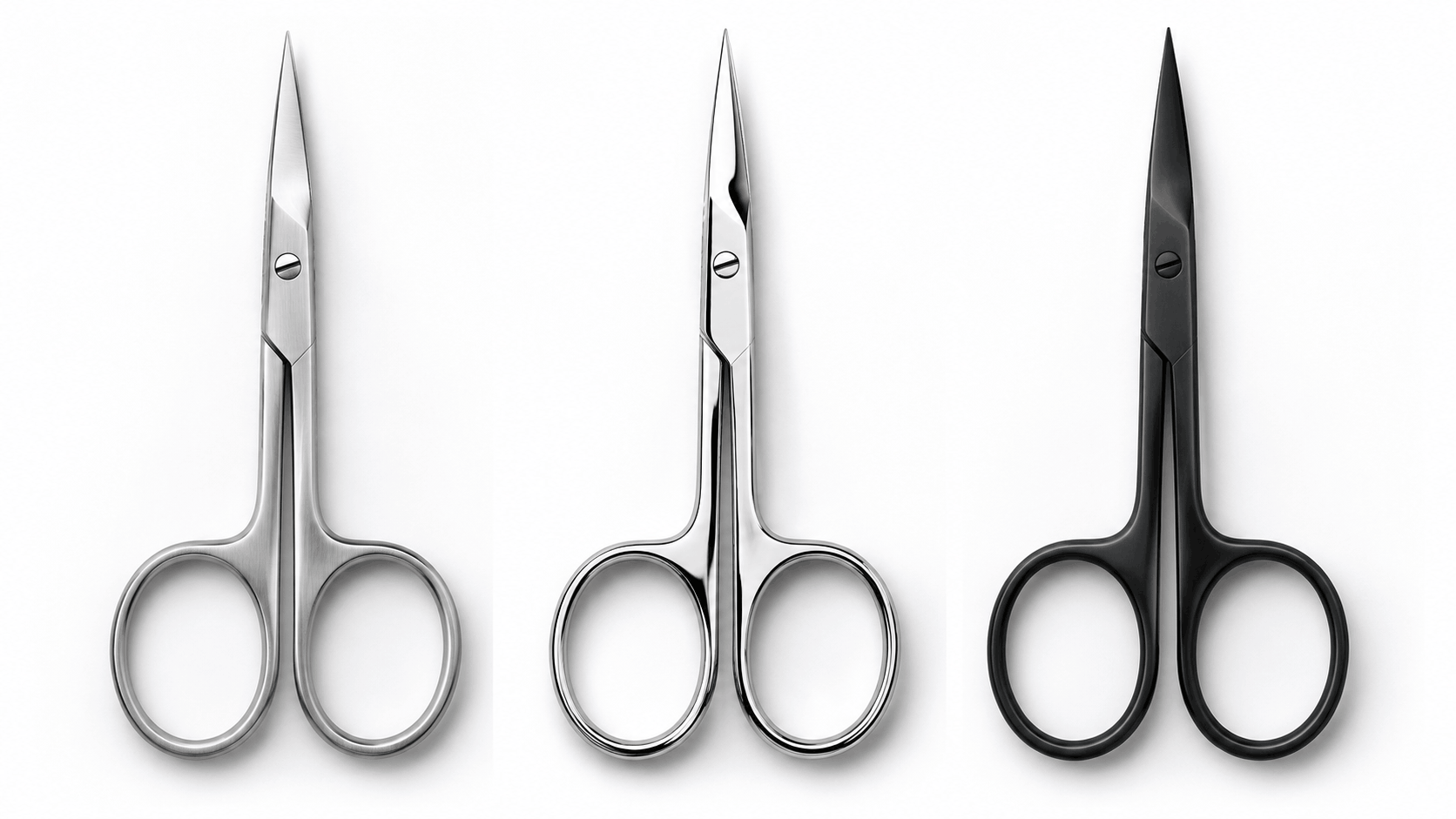 Satin, mirror and black finishes on surgical instruments