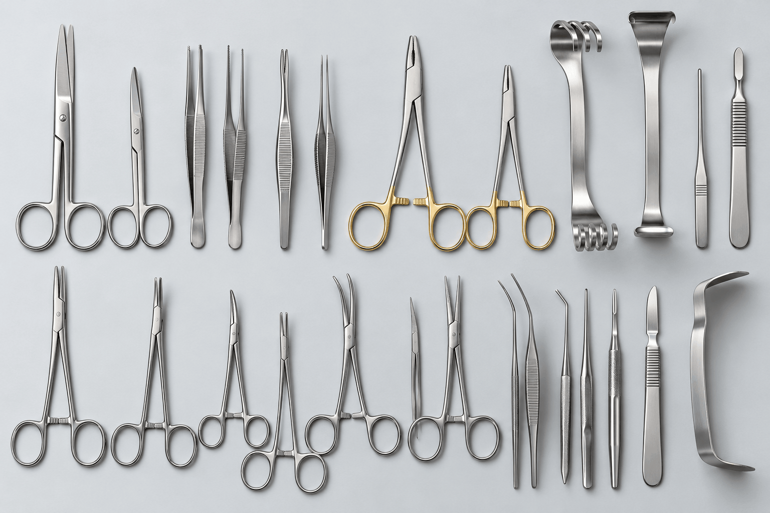 General surgery instruments wholesale for surgical instruments distributors: scissors, forceps, needle holders