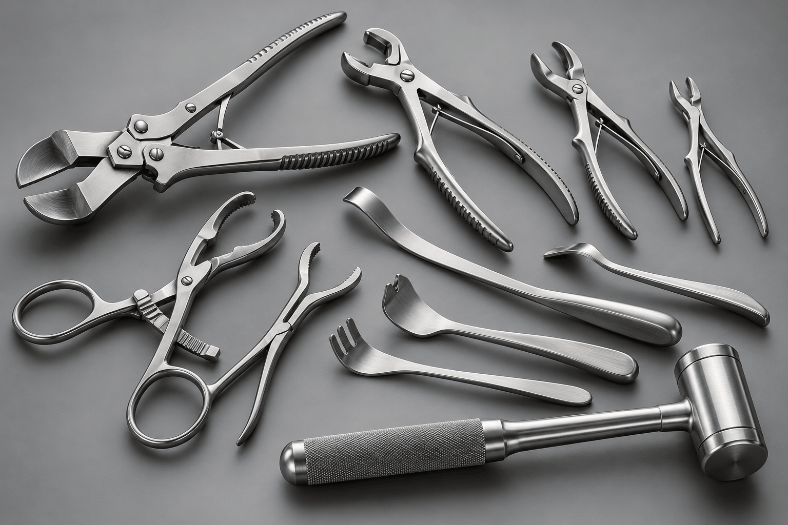 Orthopedic instruments for surgical instruments distributors: rongeurs, clamps and bone levers