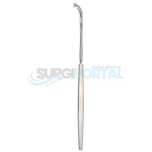 8" Fisher Tonsil Knife 15mm Curved Serrated Blade