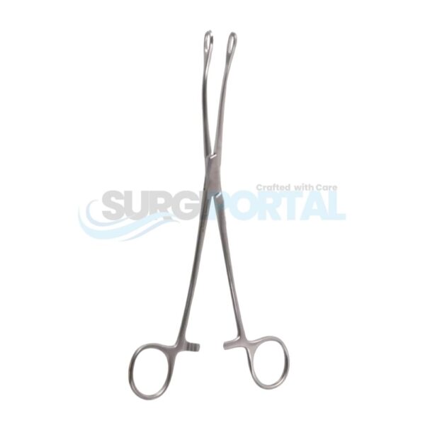 Laufe Uterine Polyp Forceps – Curved, 8" Serrated