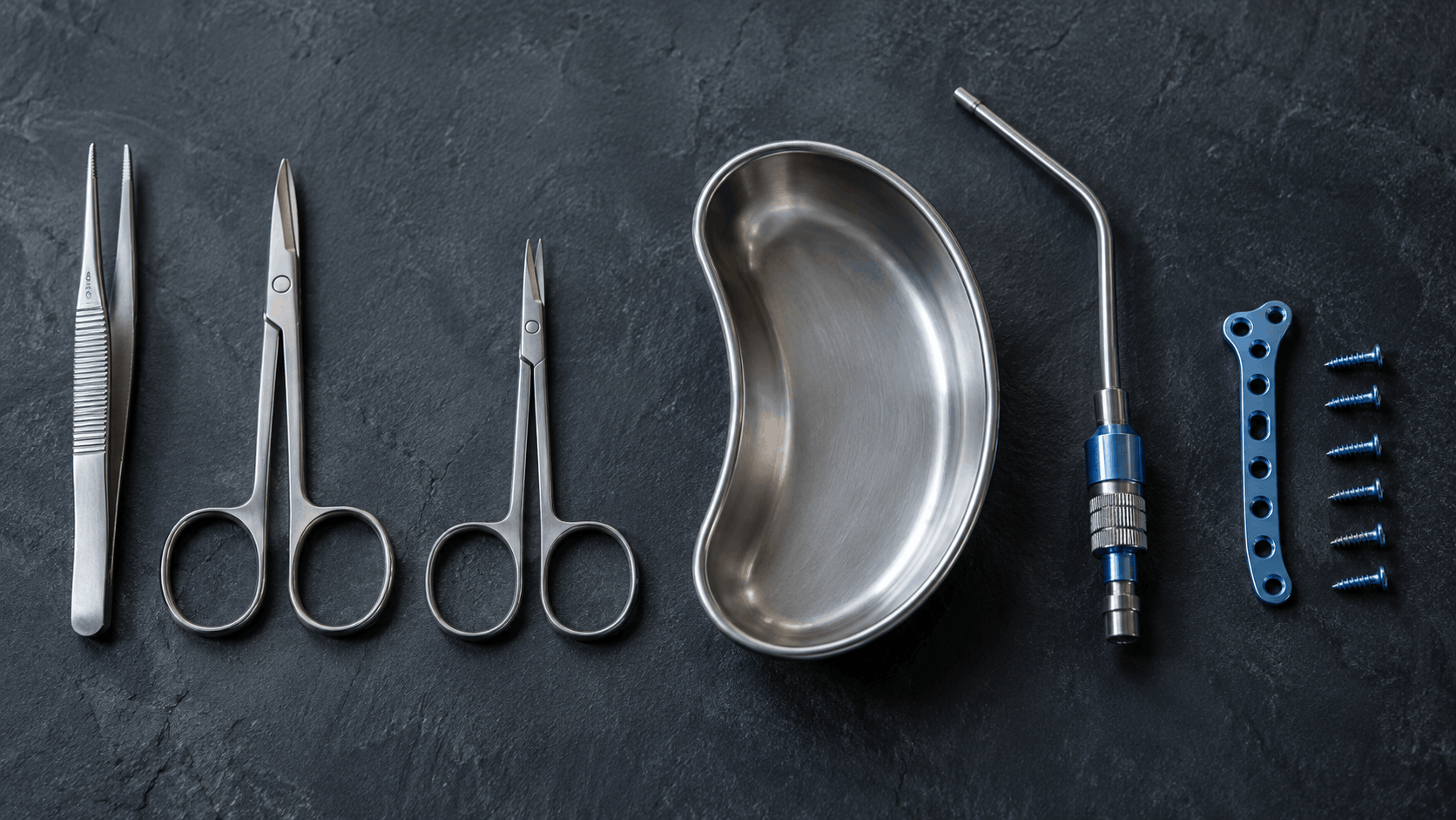 Surgical stainless steel grades 410, 420, 440, 304, 316 and titanium