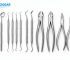 Wholesale dental instruments set including mirrors, scalers, forceps and pliers